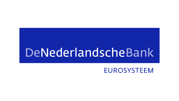 Logo De Nederlandsche Bank in kleur op transparante achtergrond - 600 * 337 pixels
